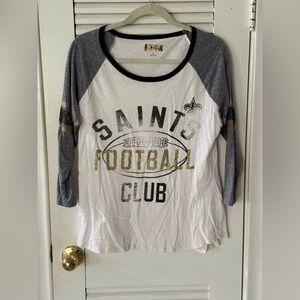 Saints Football Club Raglan Quarter Sleeve Top
